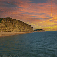 Buy canvas prints of West Bay at Sunset by Mark Draper