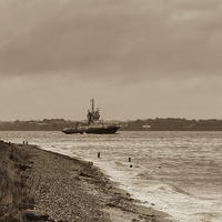 Buy canvas prints of Tug at Calshot by Stewart Nicolaou