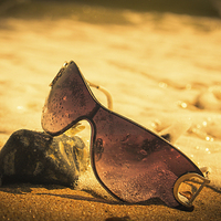 Buy canvas prints of Sun, Sea, Sand & Sunglasses  by Stewart Nicolaou
