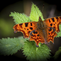Buy canvas prints of  Beautiful Comma Butterfly  by Stewart Nicolaou