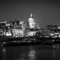 Buy canvas prints of London St Pauls Cathedral By Night by Stewart Nicolaou