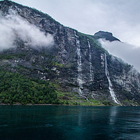 Buy canvas prints of  Seven Sisters Waterfall, Norway by Stewart Nicolaou