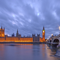 Buy canvas prints of Houses of Parliament at Dusk by Tezz Adcock