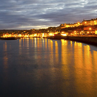 Buy canvas prints of Whitby by night by Colin Brittain
