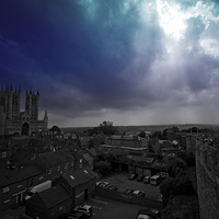Buy canvas prints of  Storm over Lincoln by Colin Brittain