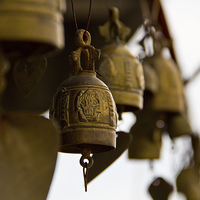 Buy canvas prints of  Bells at Big Buddha Phuket Thailand by Colin Brittain