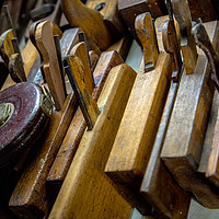 Buy canvas prints of Old Moulding plane tools by Colin Brittain