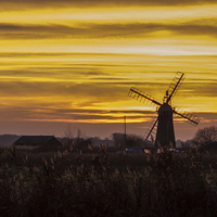 Buy canvas prints of Thurne Windmill Sunset by James Taylor