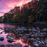 Buy canvas prints of River Ure Sinrise by Jason Moss