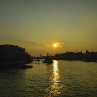 Buy canvas prints of sunset over hms belfast by nick wastie