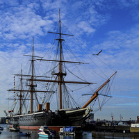 Buy canvas prints of hms warrior by nick wastie