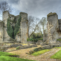 Buy canvas prints of bishops waltham palace ruin by nick wastie