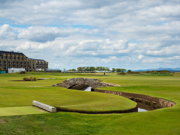 Swilken Bridge, The Old Course, St Andrews. Picture Board by Tommy Dickson