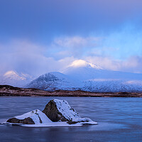 Buy canvas prints of Lochan na h-Achlaise in winter by Tommy Dickson