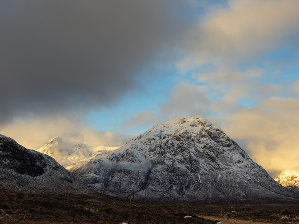 Buachaille Etive Mor just after sunrise. Picture Board by Tommy Dickson