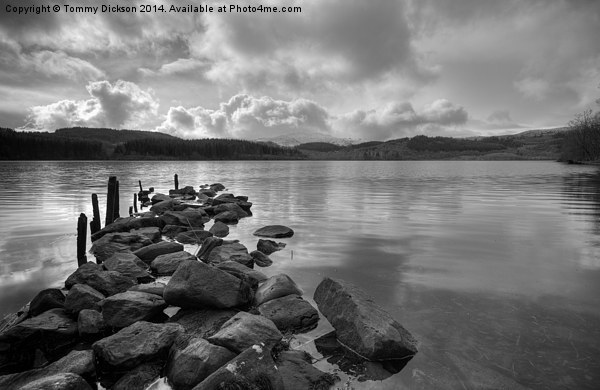 Loch Ard Mono Picture Board by Tommy Dickson