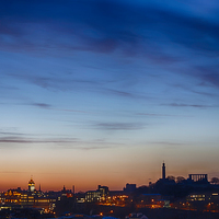Buy canvas prints of Edinburghs Majestic Night Skyline by Tommy Dickson