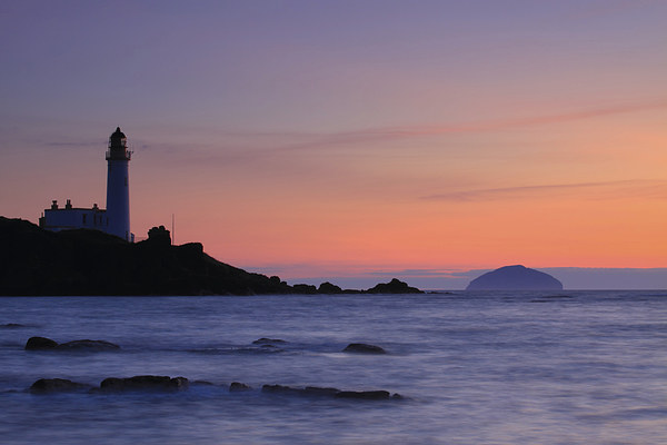 Turnberry Lighthouse towards Ailsa Craig Picture Board by Tommy Dickson