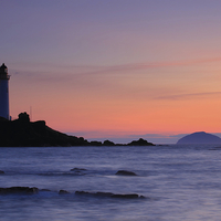 Buy canvas prints of Turnberry Lighthouse towards Ailsa Craig by Tommy Dickson