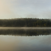 Buy canvas prints of Loch Ard Panorama by Tommy Dickson
