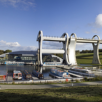 Buy canvas prints of Falkirk Wheel Panorama by Tommy Dickson