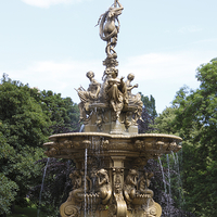 Buy canvas prints of The Ross Fountain, Edinburgh. by Tommy Dickson