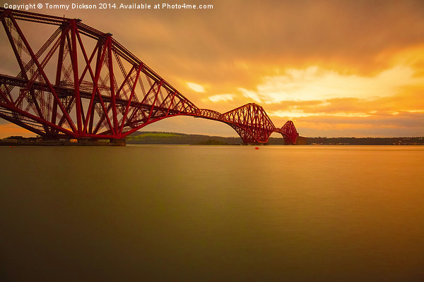 Tranquil Sunset Over Iconic Forth Rail Bridge Picture Board by Tommy Dickson