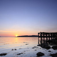 Buy canvas prints of Golden Hour at Portencross by Tommy Dickson