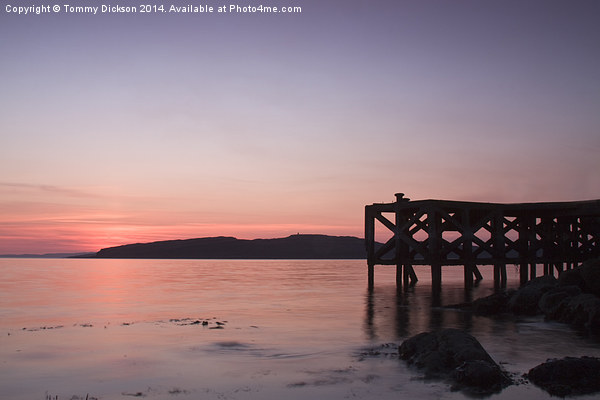 Tranquil Sunset on Portencross Pier Picture Board by Tommy Dickson
