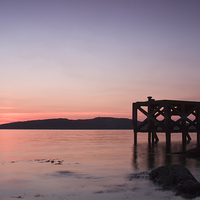 Buy canvas prints of Tranquil Sunset on Portencross Pier by Tommy Dickson