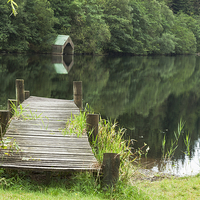 Buy canvas prints of Tranquil Reflections at Loch Ard by Tommy Dickson