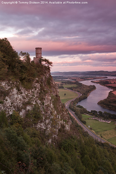 Sunset over Kinnoul Tower Picture Board by Tommy Dickson