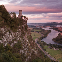 Buy canvas prints of Sunset over Kinnoul Tower by Tommy Dickson