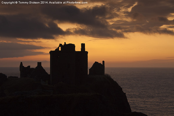 Sunrise at Dunnottar Castle Picture Board by Tommy Dickson