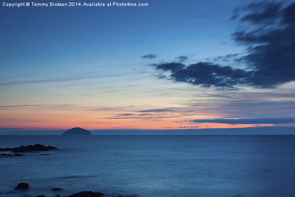Ailsa Craig Sunset Picture Board by Tommy Dickson