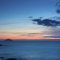 Buy canvas prints of Ailsa Craig Sunset by Tommy Dickson