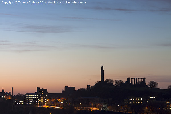 Majestic Edinburgh Skyline Picture Board by Tommy Dickson