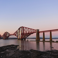 Buy canvas prints of Forth Rail Bridge in Sunset Glory by Tommy Dickson
