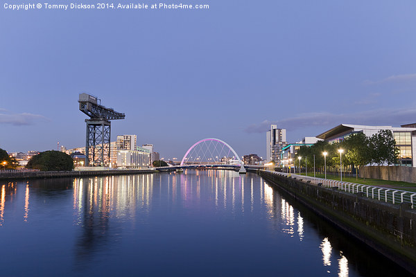 Glasgows Vibrant Night Skyline Picture Board by Tommy Dickson