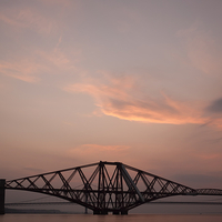 Buy canvas prints of Sunset Over the Forth Bridges by Tommy Dickson