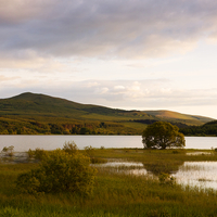 Buy canvas prints of Serene Sunset over Carron Reservoir by Tommy Dickson