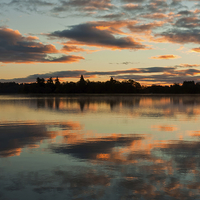 Buy canvas prints of Trossachs sunrise by Tommy Dickson