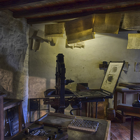 Buy canvas prints of Traditional Print Shop by Tommy Dickson