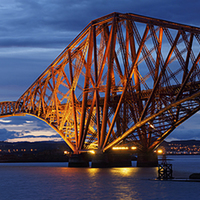 Buy canvas prints of  Forth Rail Bridge Panorama. by Tommy Dickson
