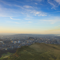 Buy canvas prints of  Edinburgh from Arthurs seat by Tommy Dickson