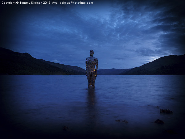  Mirror Man at Loch Earn, Scotland. Picture Board by Tommy Dickson