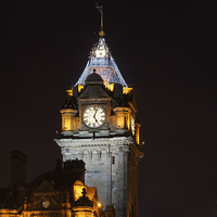 Buy canvas prints of Christmas magic at Balmoral Hotel by Tommy Dickson