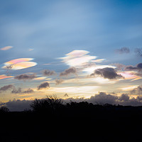 Buy canvas prints of Nacreous Clouds above Falkirk, Scotland. by Tommy Dickson