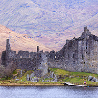 Buy canvas prints of A Fairytale Ruin on Loch Awe by Tommy Dickson