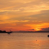 Buy canvas prints of Golden Sunset over the River Forth by Tommy Dickson